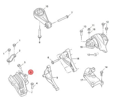 MG GS Motor Support OEM 30064476 para desempenho e fácil instalação