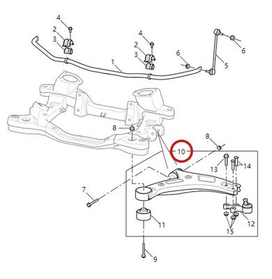Montagem do braço de comando inferior dianteiro para EG 10/EUNIQ 7/G 10/G 20 Auto Parts 60x6x28cm