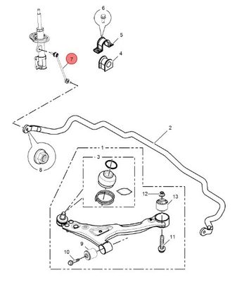 Barra de estabilizador frontal de ferro para MG5/Roewe 350 50016116 no sistema de suspensão de automóveis