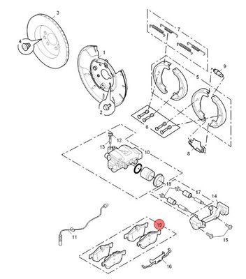 ROEWE SAIC Car Fitment almofadas traseiras para MG6 RW 550/750 SFP90005A a preços acessíveis
