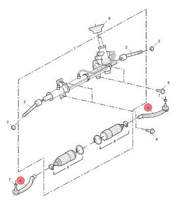 Peças de automóveis duráveis Rod End R para Mg6/Roewe 550 24x7.5x4.5cm Ano 2020- 10001518
